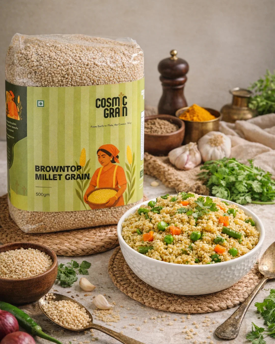 Browntop Millet Vegetable Pulao