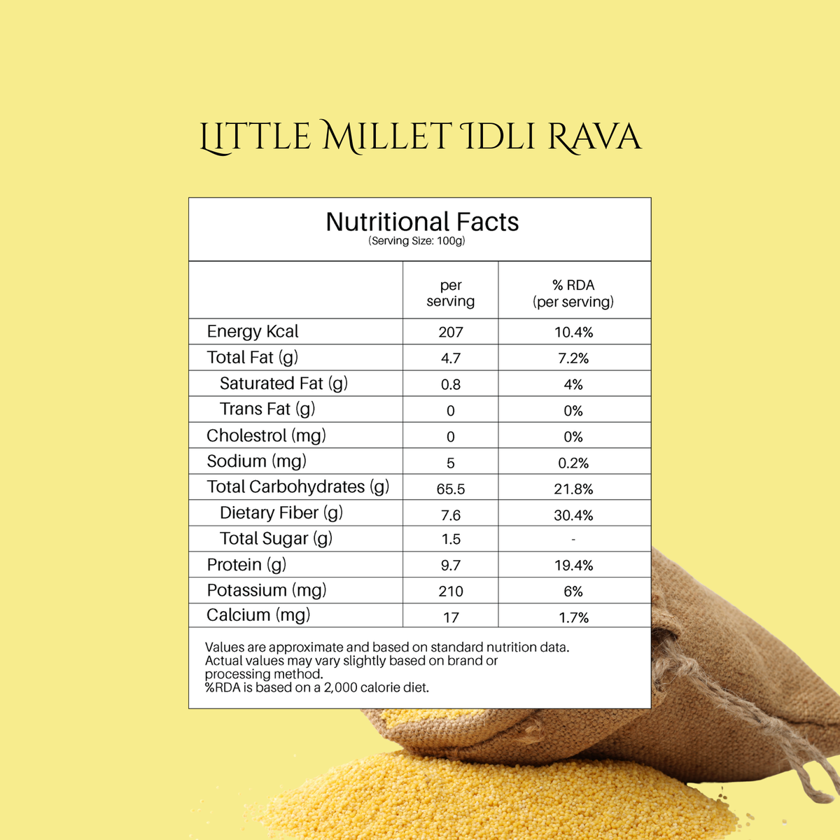 Little Millet Idli Rava